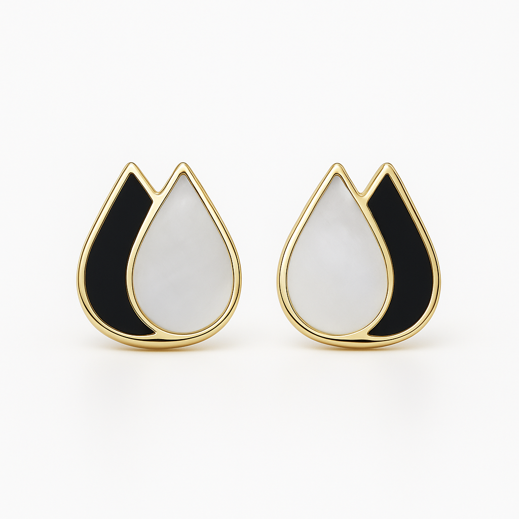 Ebon Bloom - Gold, Ebony & Mother-of-Pearl Stoods