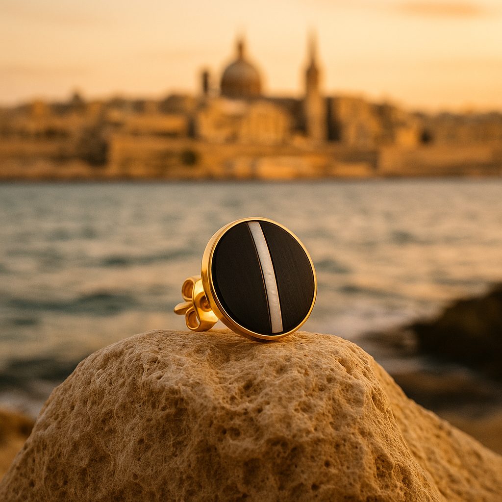 Sash Studs - Gold, Ebony & Mother-of-Pearl Studs