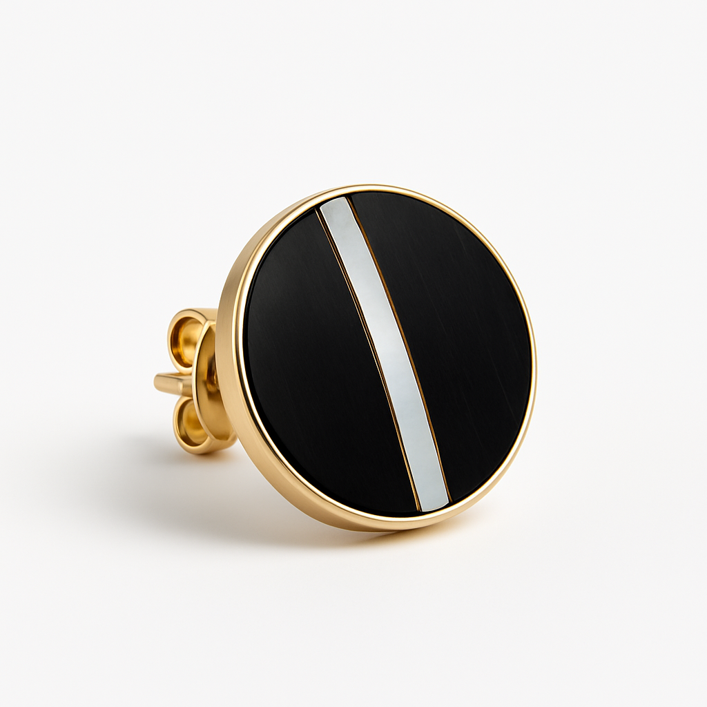 Sash Studs - Gold, Ebony & Mother-of-Pearl Studs