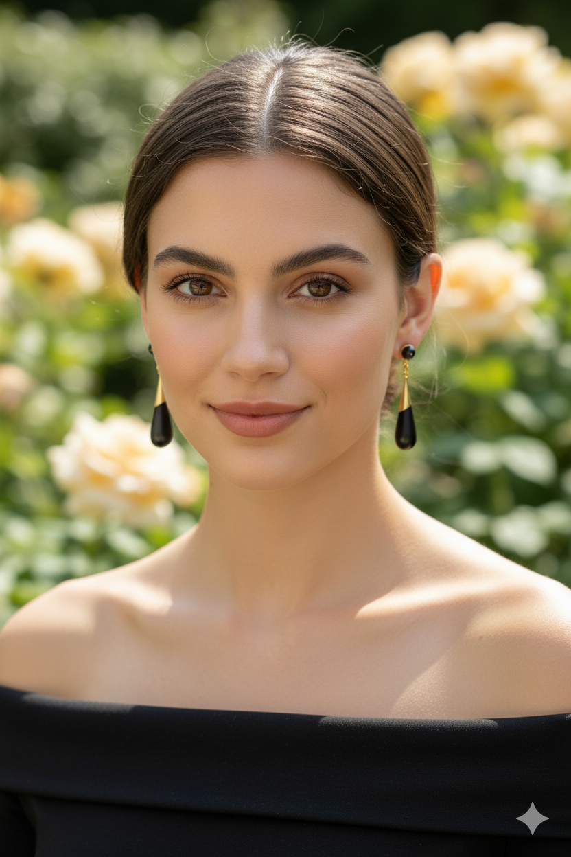 Lagrimas Negras (Black Tears) - Gold & Ebony Earrings