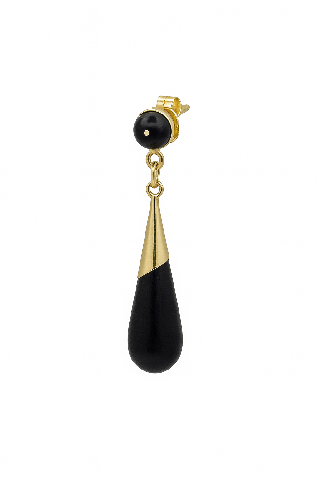Lagrimas Negras (Black Tears) - Gold & Ebony Earrings