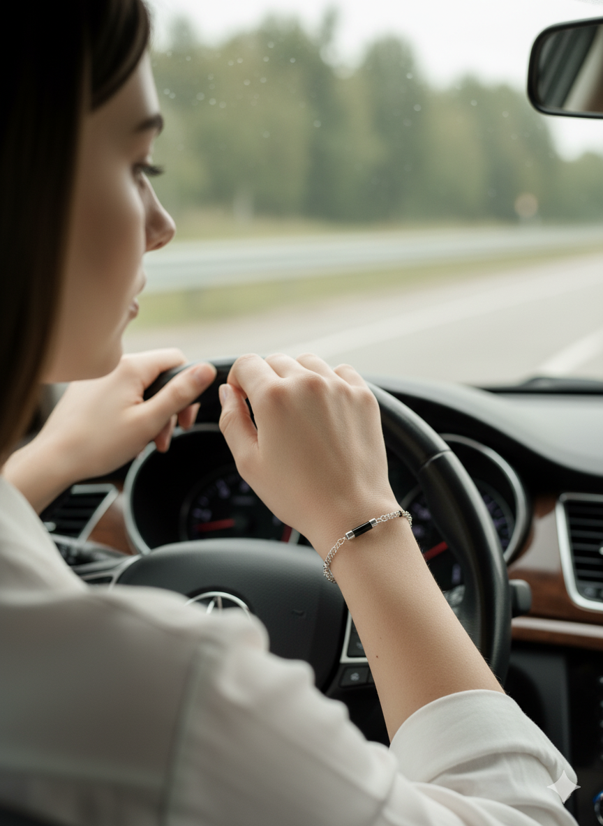 Ebon Line - Ebony & Silver Bracelet