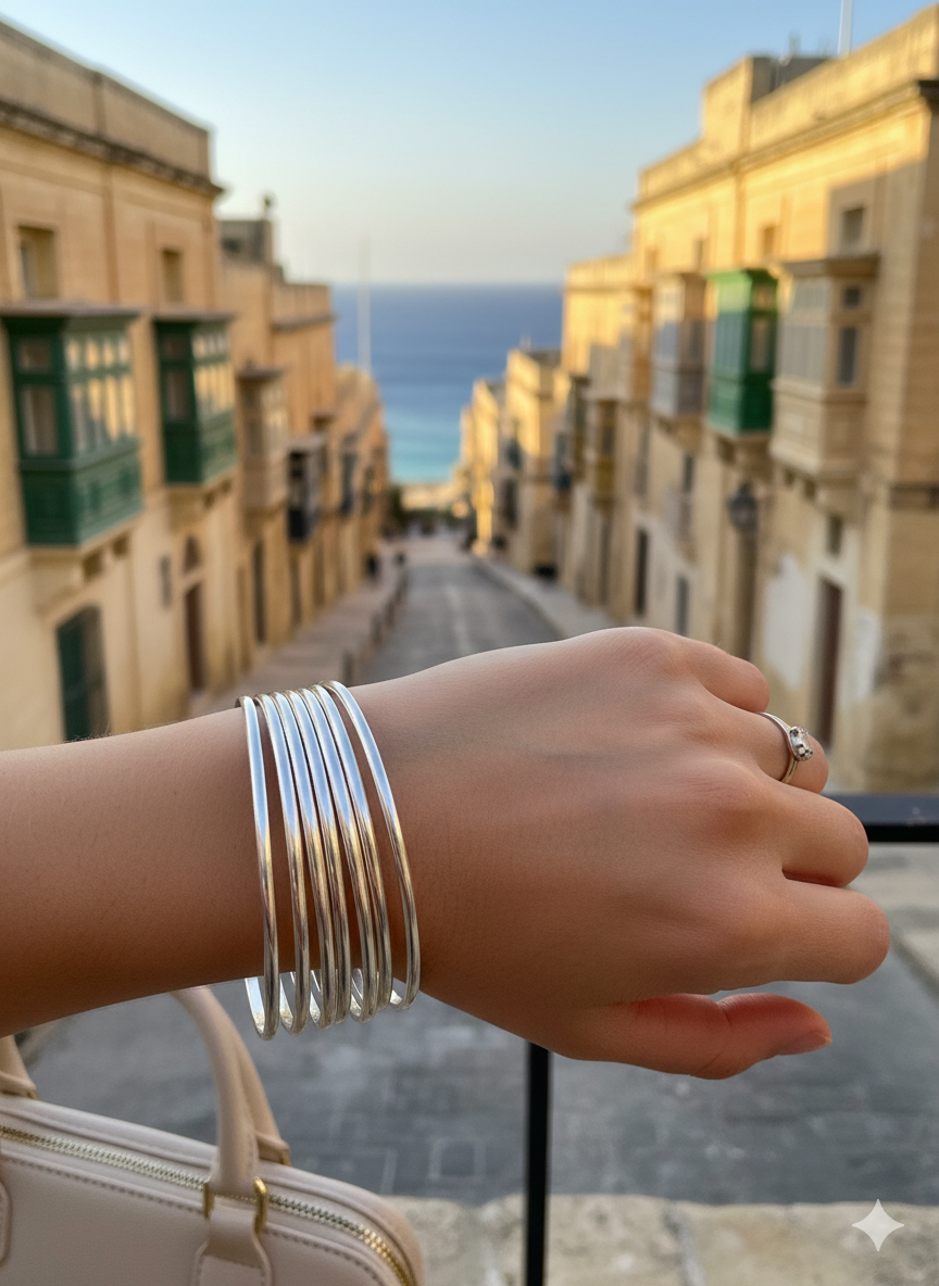 The Bangles - Silver Bangles Set